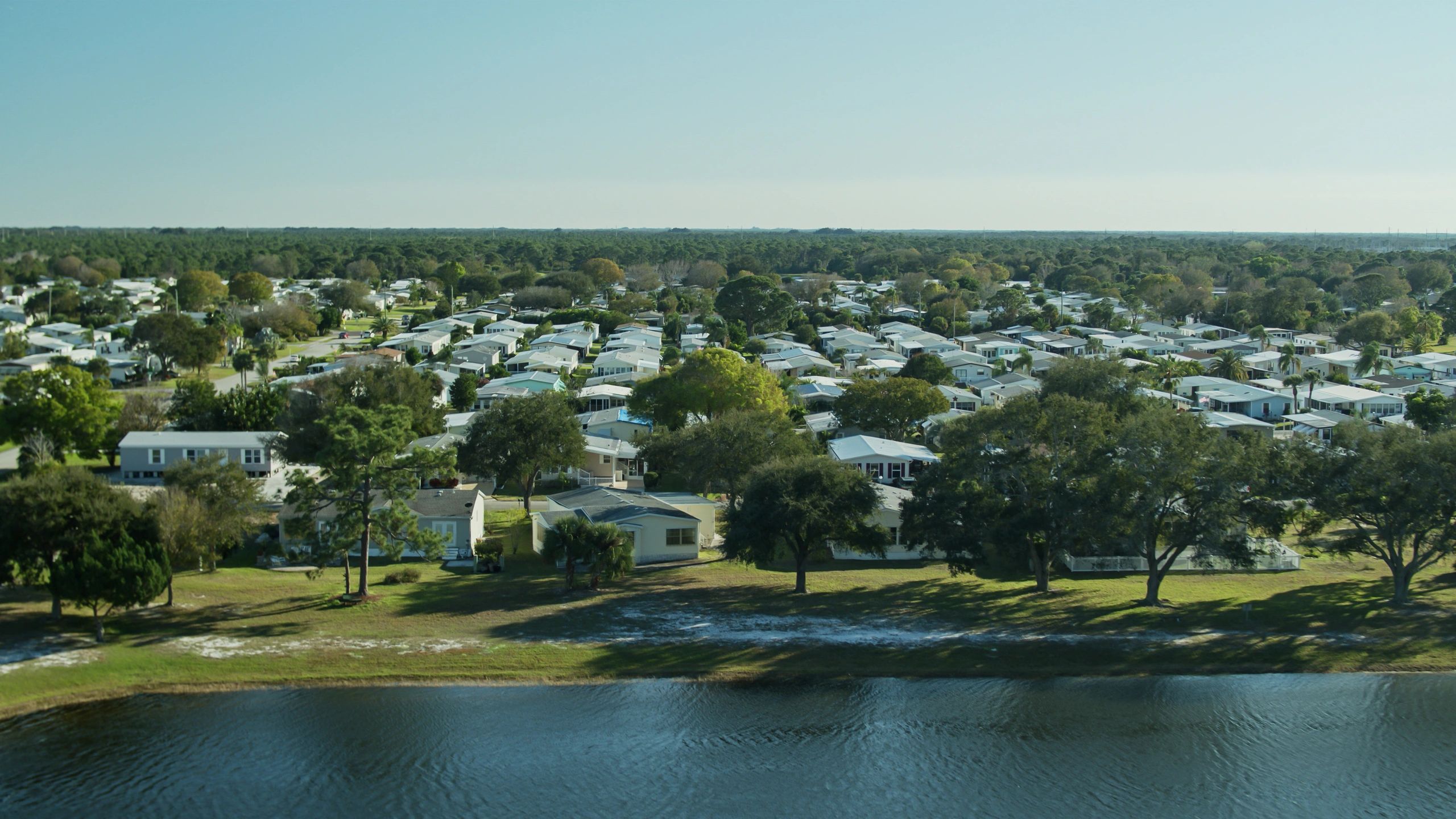 Florida residential community aerial view